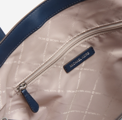 Michael Kors Blue & White Voyager Tote Bag