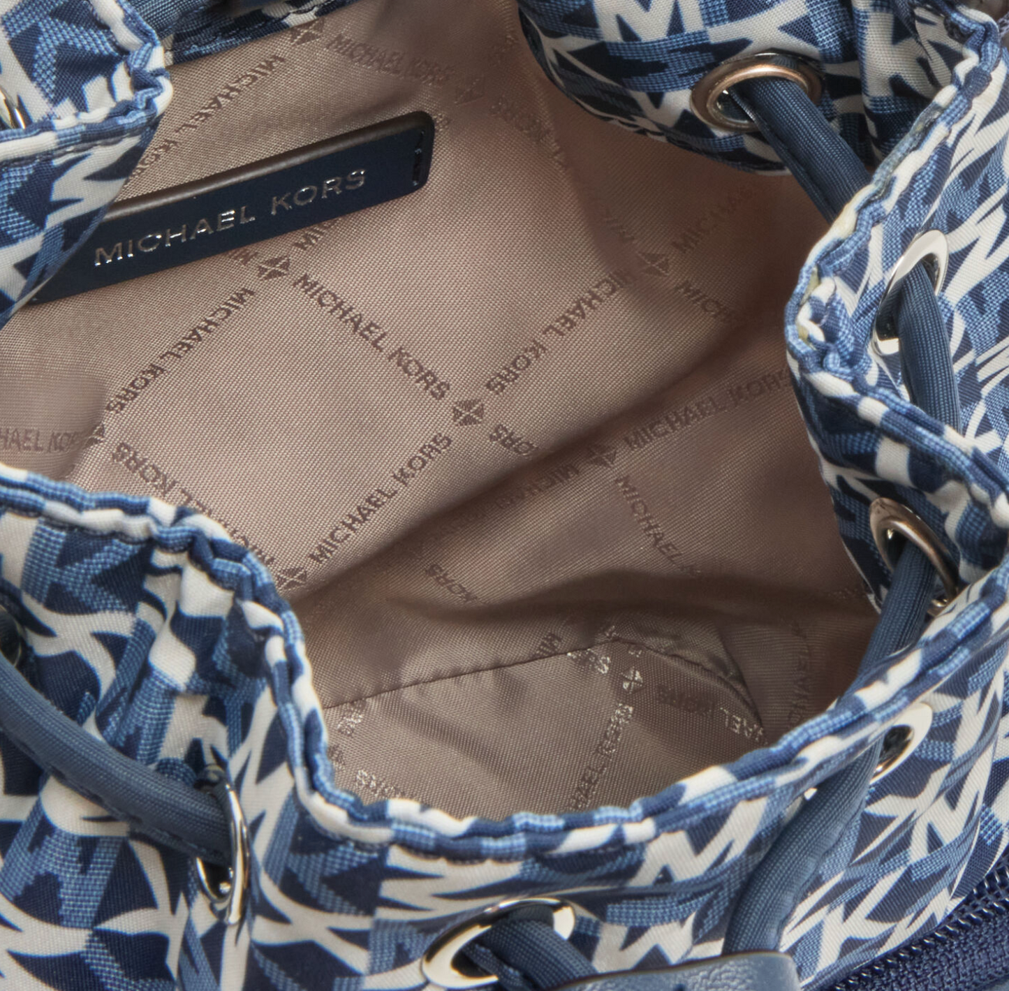 Michael Kors Blue Logo Bucket Bag