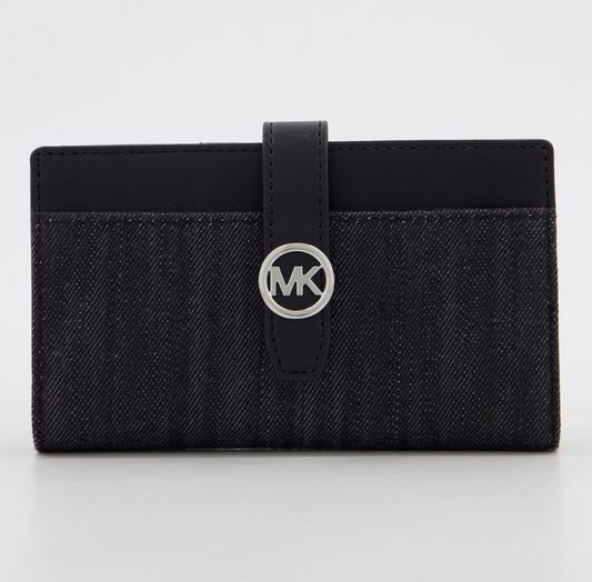 Michael Kors Black Denim Greenwich Bifold Wallet