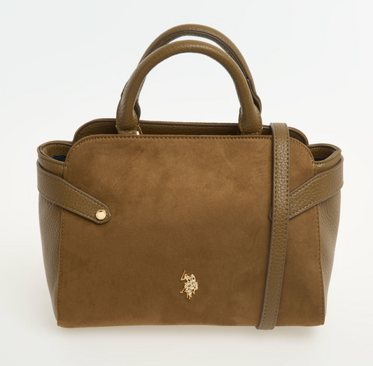 US Polo Assn Olive Hampton Branded Handbag