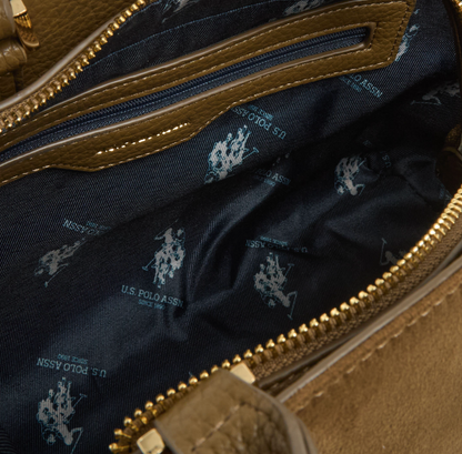 US Polo Assn Olive Hampton Branded Handbag