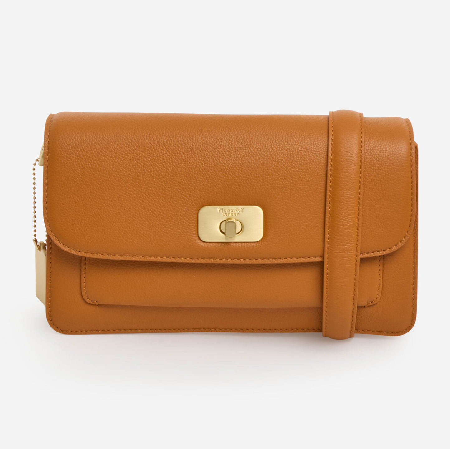 Moncrief Tan Leather Rosa Style Shoulder Bag