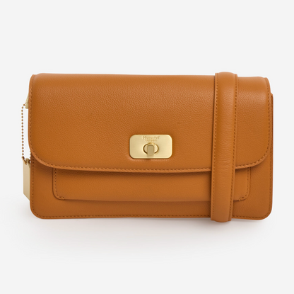 Moncrief Tan Leather Rosa Style Shoulder Bag