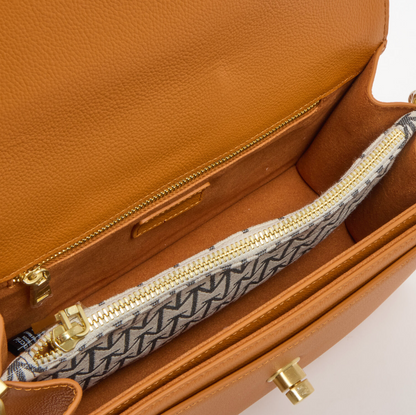 Moncrief Tan Leather Rosa Style Shoulder Bag