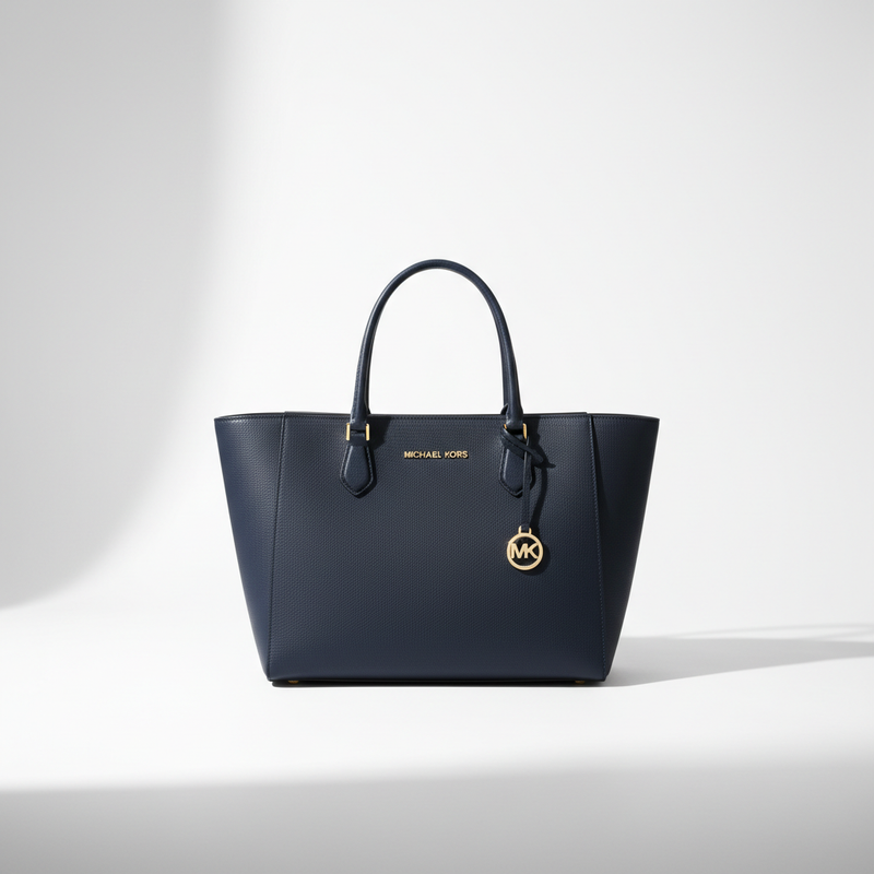 Navy MK Tote Bag
