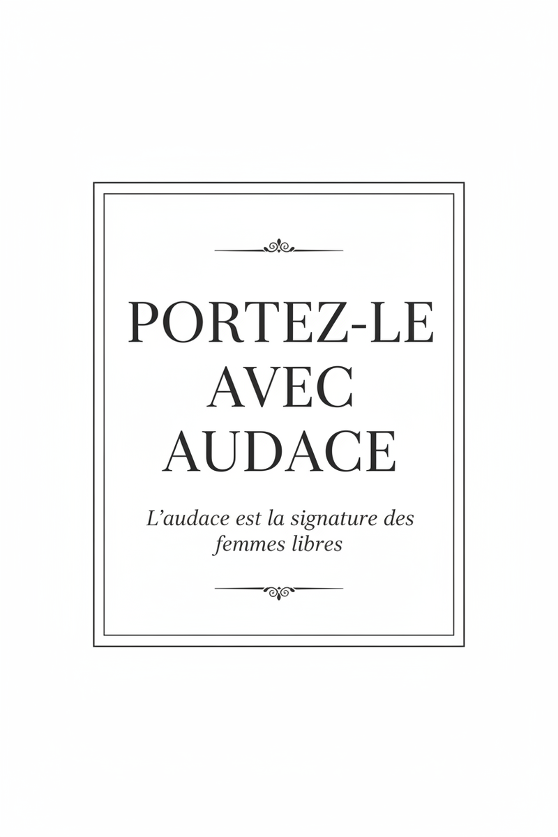 Portez-le avec Audace