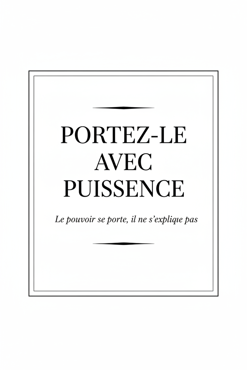 Portez-le avec Puissance